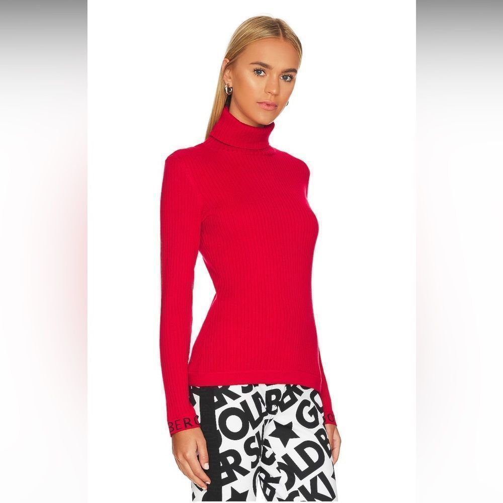 Goldbergh Ski Mira Sweater Turtleneck Pullover base layer red flame NWT Small